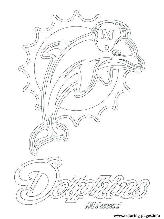 640x853 Dolphins Coloring Pages Dolphins Logo Football Sport Coloring