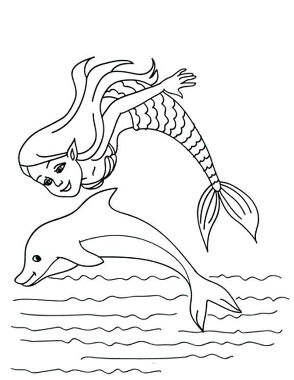 600x777 Dolphin And Mermaid Coloring Pages Coloring Page For Kids Little