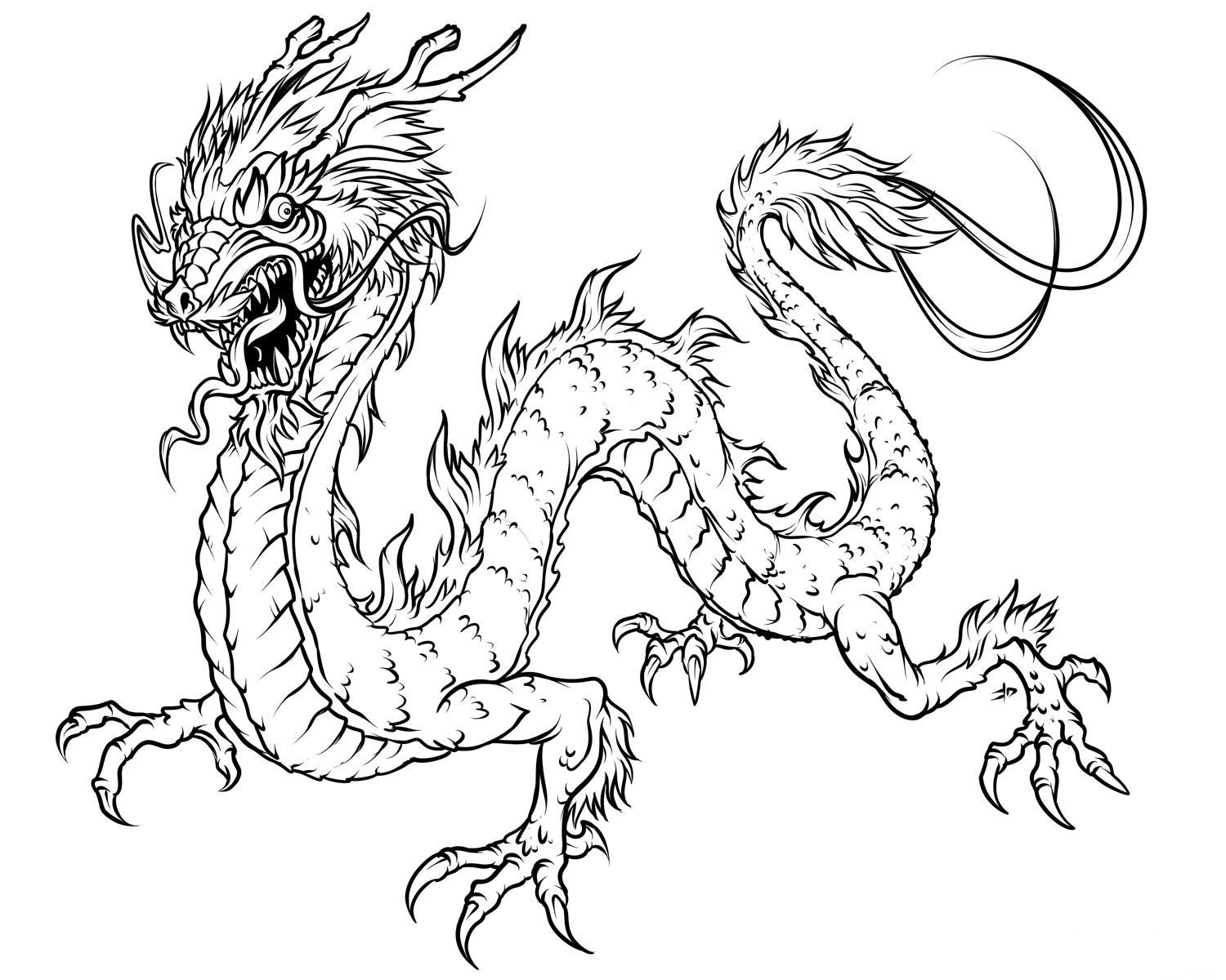 1500x1200 Dragons And Fairies Coloring Pages Below Is Realistic Dragon