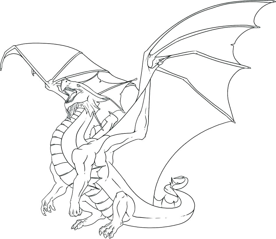 948x822 Realistic Dragon Coloring Pages
