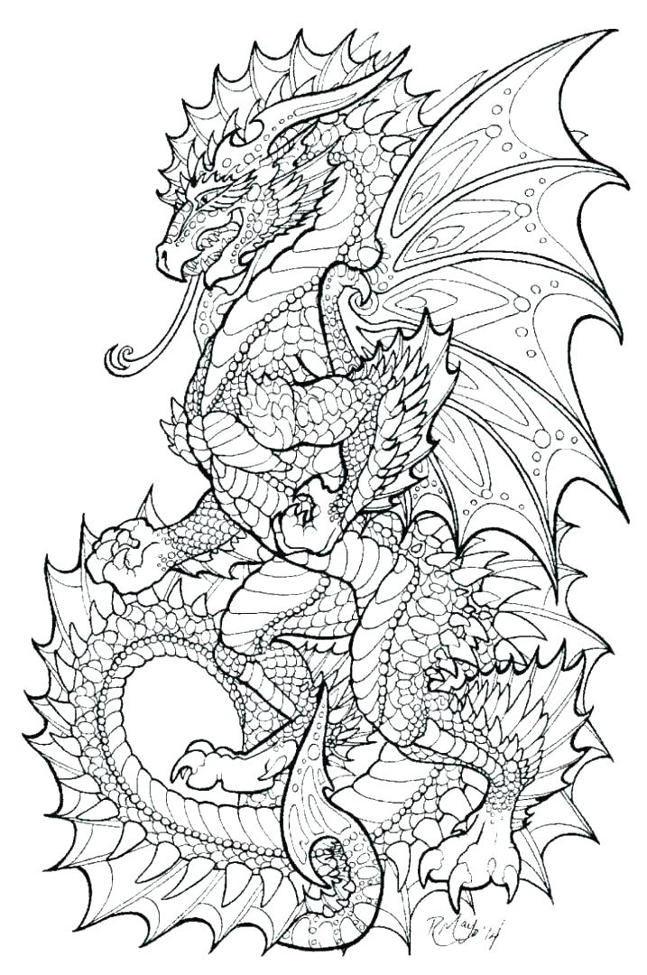Realistic Dragon Coloring Pages at GetDrawings | Free download
