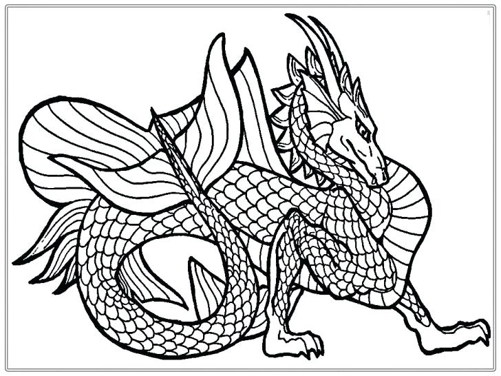 728x546 Dragon Coloring Pages For Adults Dragon Color Pages Elegant
