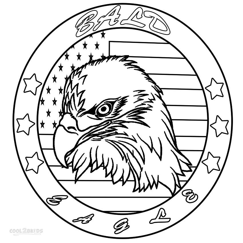 850x850 Printable Bald Eagle Coloring Pages For Kids