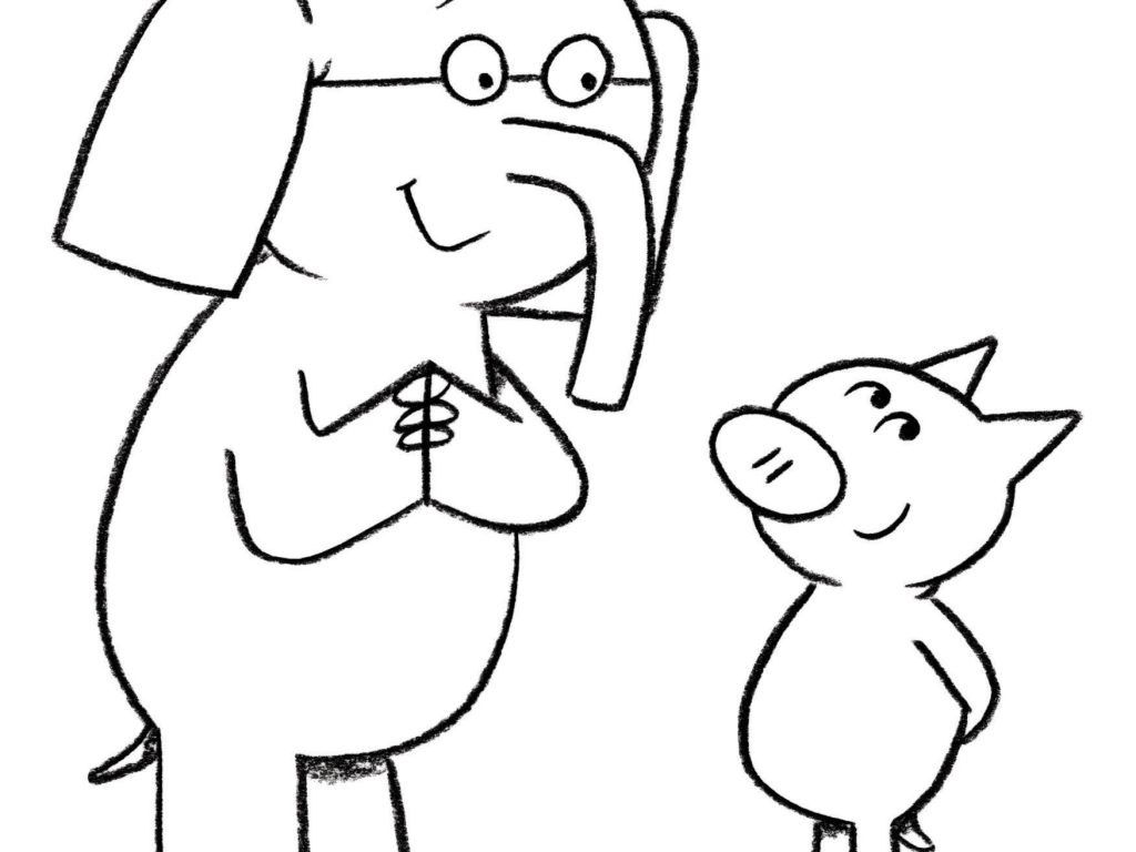1024x768 Circus Elephant Coloring Pages Download Big With Baby Free Page