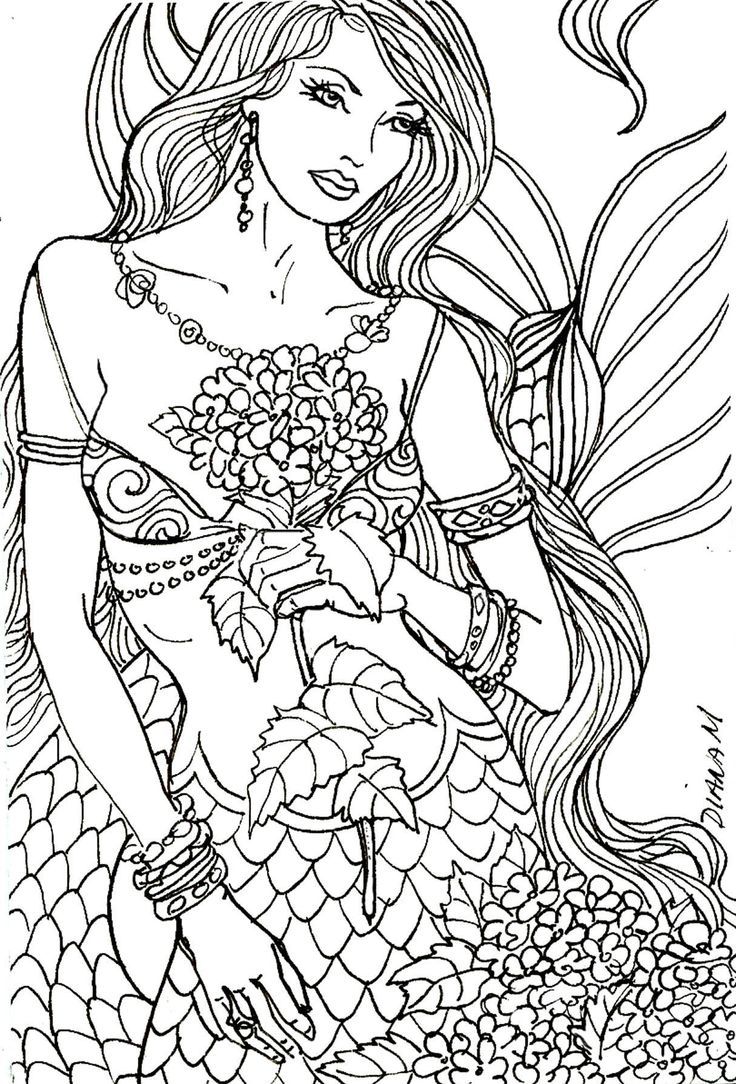 736x1084 Realistic Fairy Coloring Pages