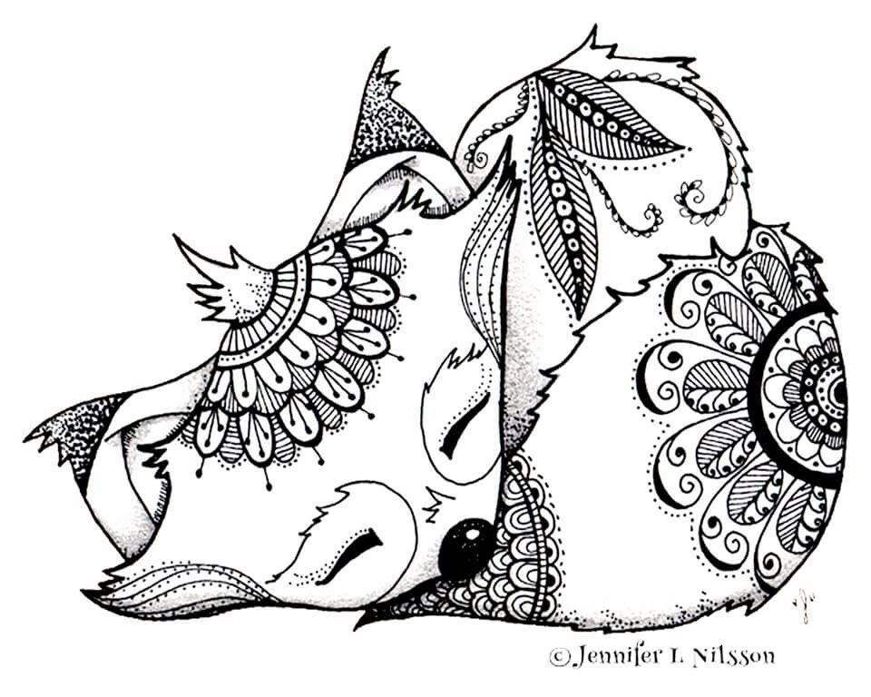 960x768 Realistic Fox Coloring Pages Fun Time