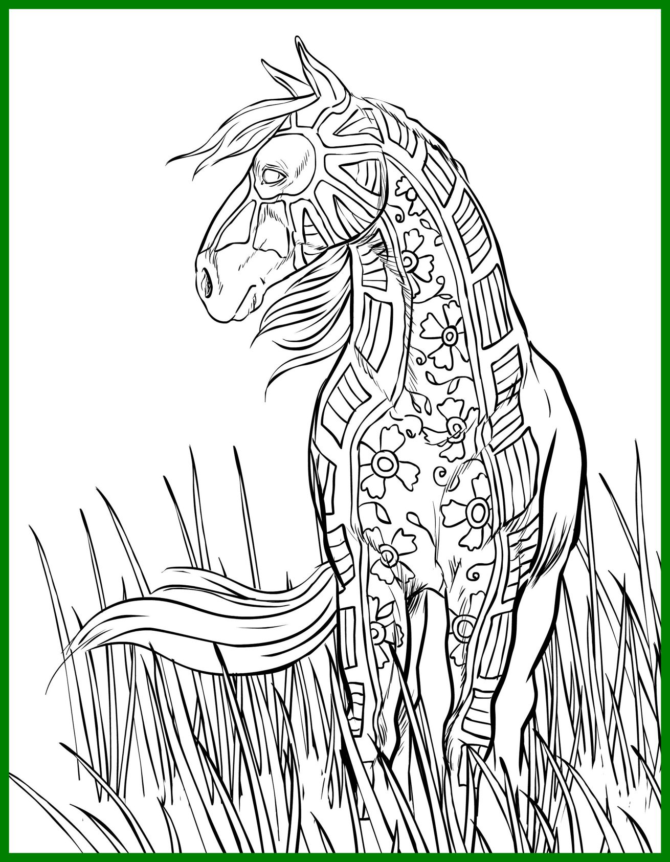 1310x1685 Marvelous Realistic Horse Coloring Pages Mustang Picture For Style