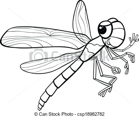 450x377 Insect Coloring Page Dragonfly Insect Coloring Page Vector