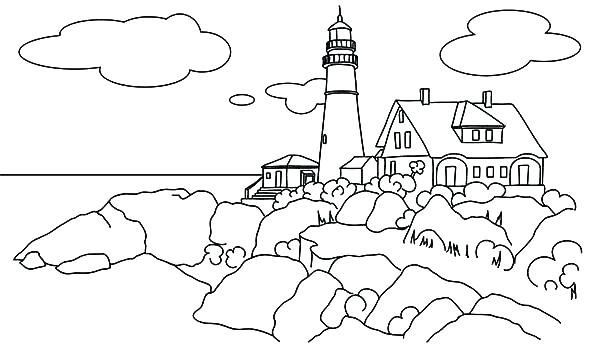 600x364 Lighthouse Coloring Pages Lighthouse Coloring Pages Coloring Pages