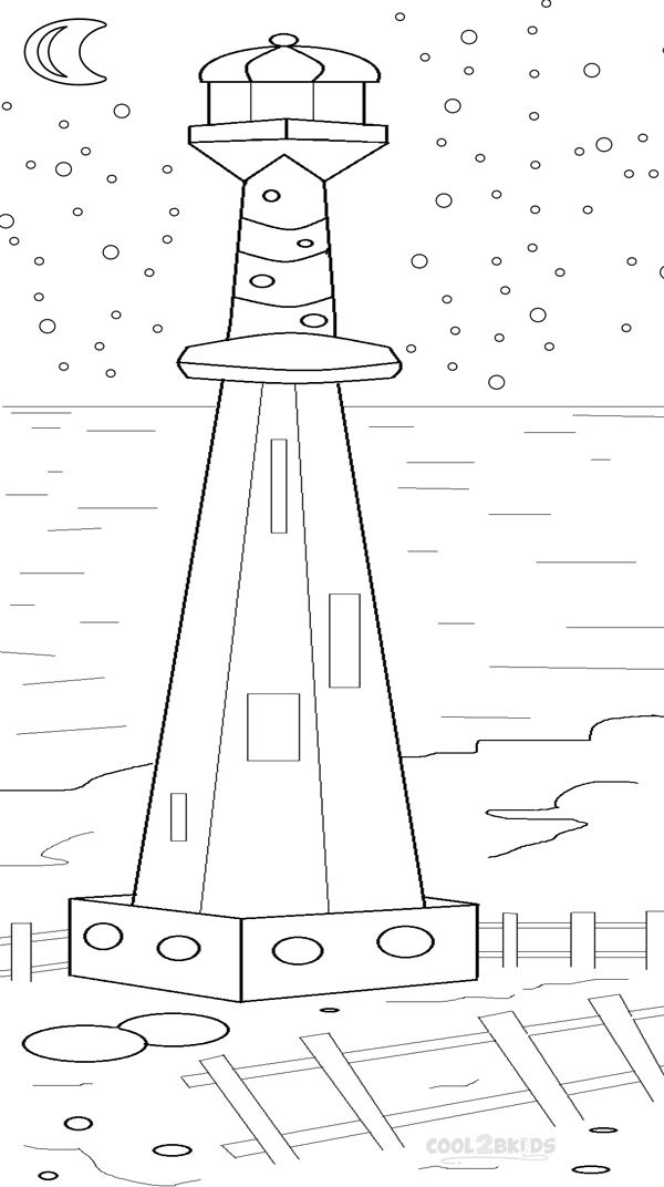 600x1072 Printable Lighthouse Coloring Pages For Kids
