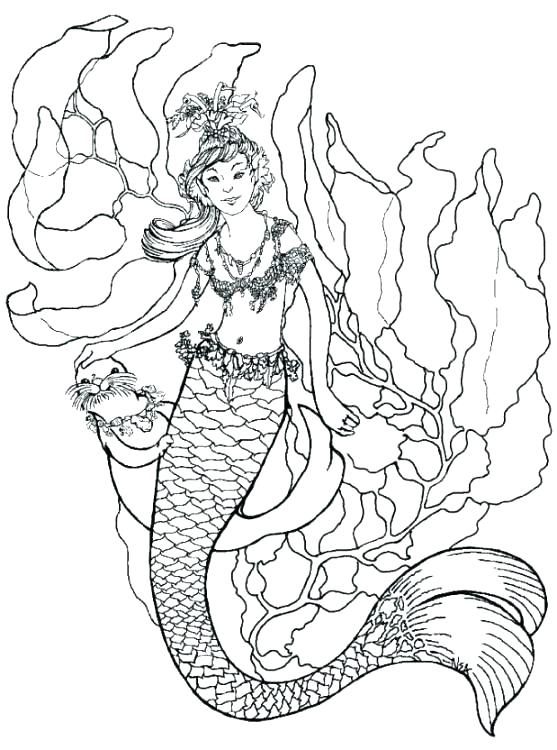557x750 Realistic Mermaid Coloring Pages Fuhrer Realistic Mermaid Coloring