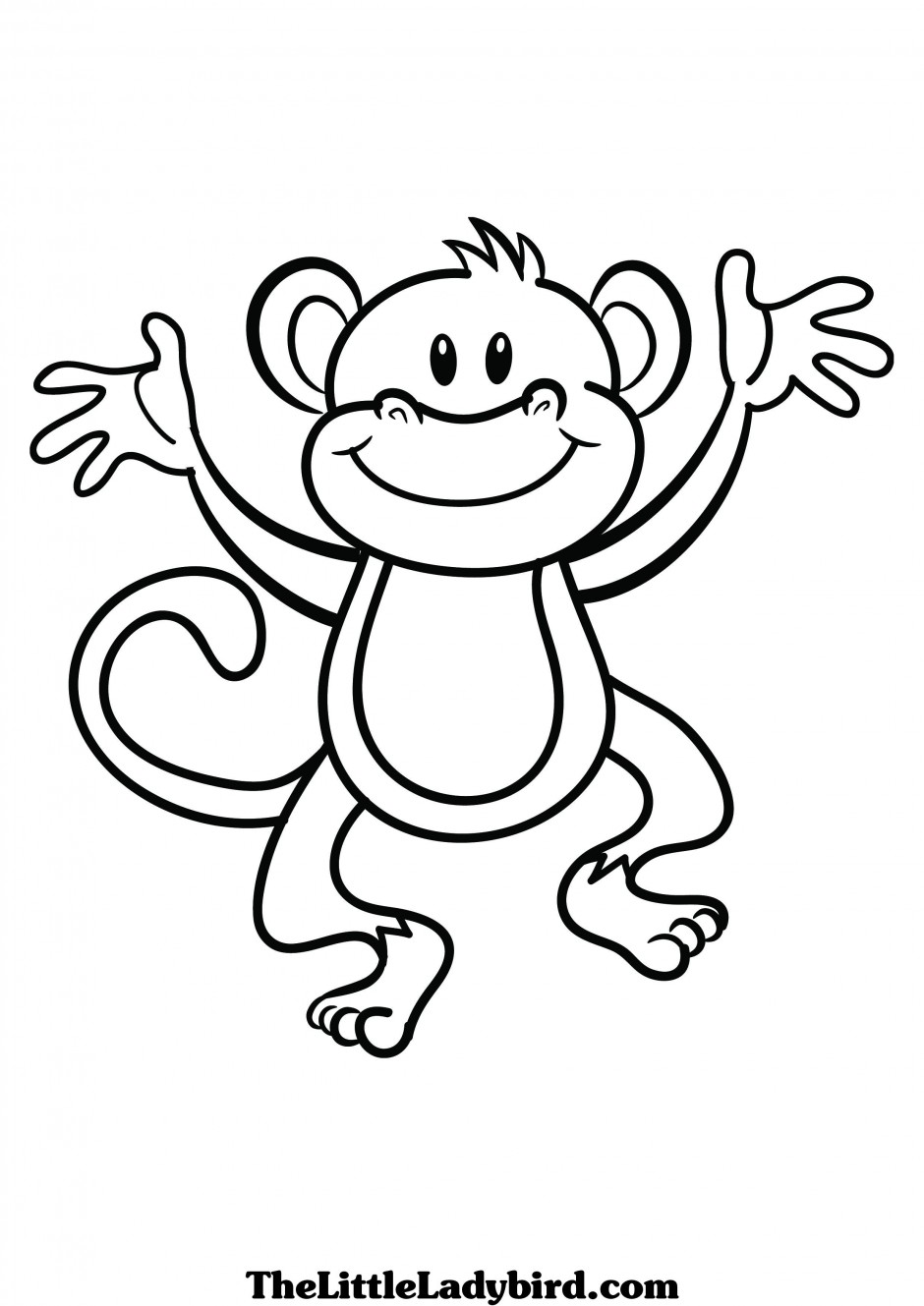 940x1329 Monkey Clipart Black And White