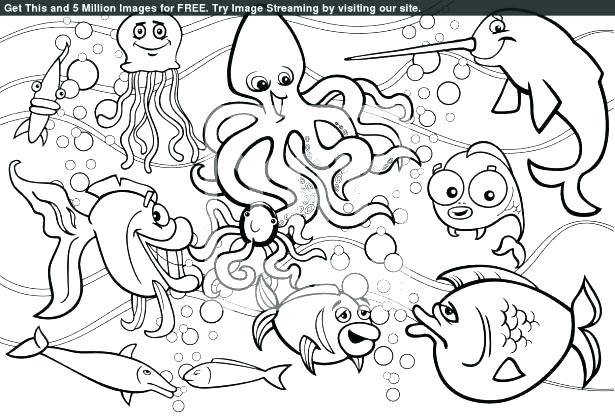 615x416 Ocean Life Coloring Pages Ocean Coloring Pages Preschool