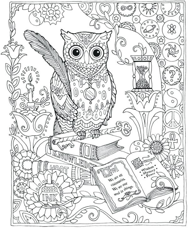 600x728 Owls Coloring Pages Owls Coloring Pages Realistic Owl These Are