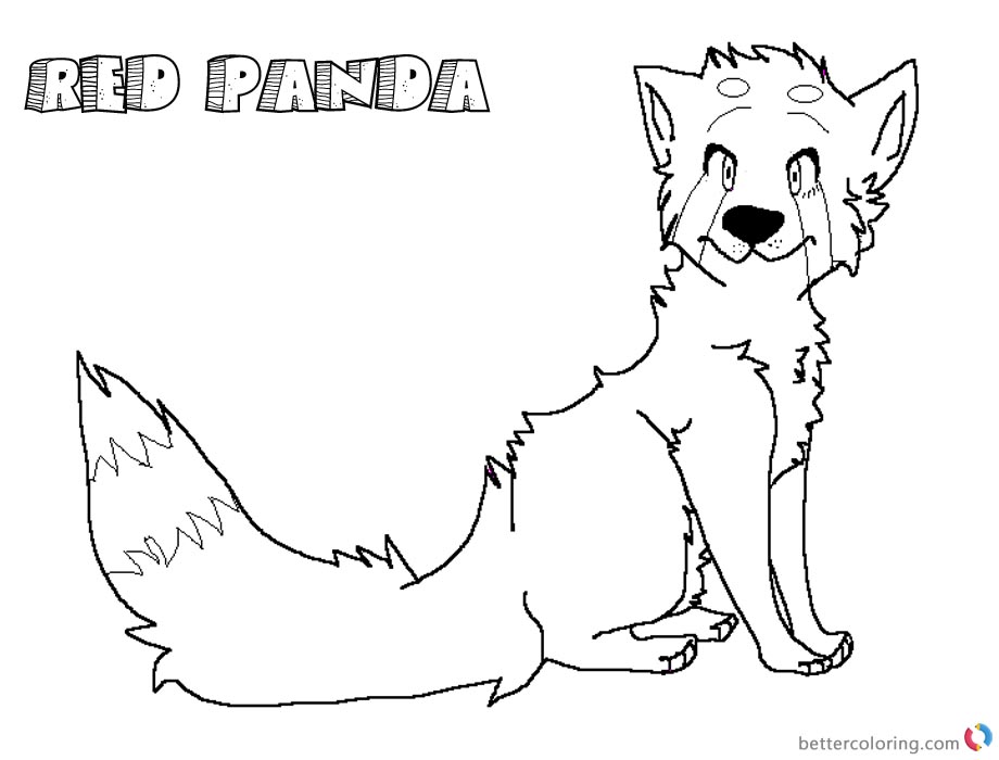 920x700 Red Panda Coloring Pages Realistic Lineart
