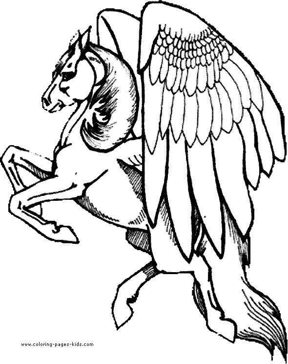 590x745 Pegasus Coloring Pages