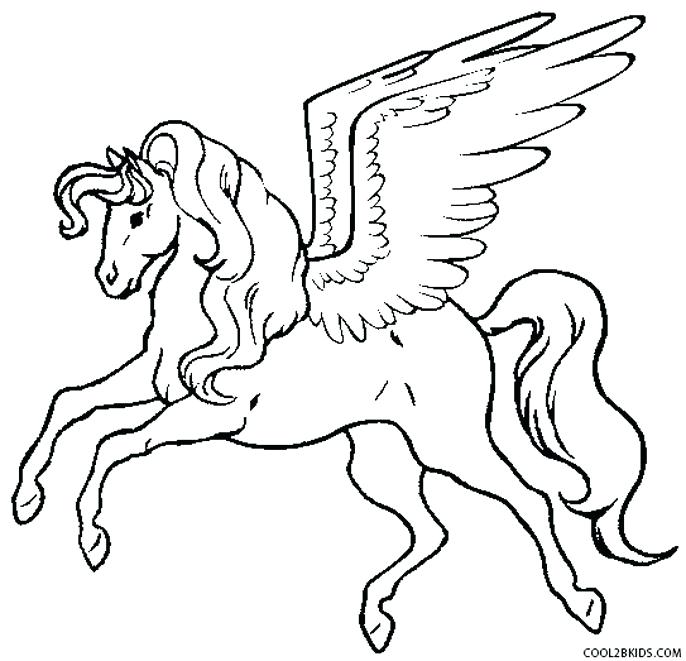 686x661 Pegasus Coloring Pages Realistic Pegasus Coloring Pages