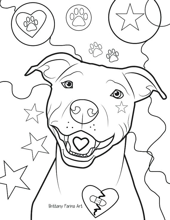 570x738 Pitbull Coloring Page Drawn Pit Bull Coloring Page Pitbull Puppy