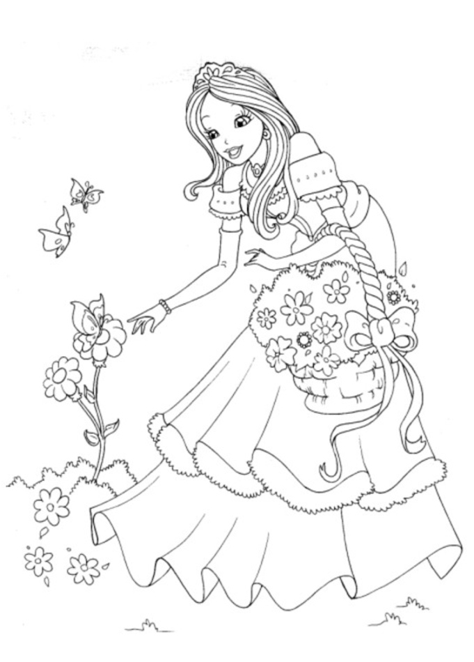 681x950 Princess Coloring Pages