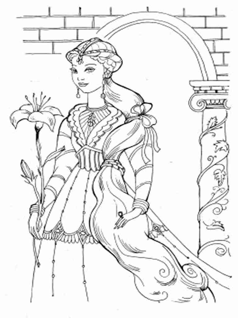 768x1024 Realistic Princess Coloring Pages For Adults Colouring In Sweet
