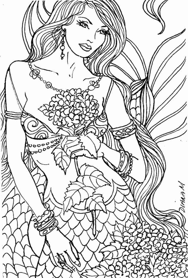 736x1084 Realistic Princess Coloring Pages For Adults Printable Beatiful