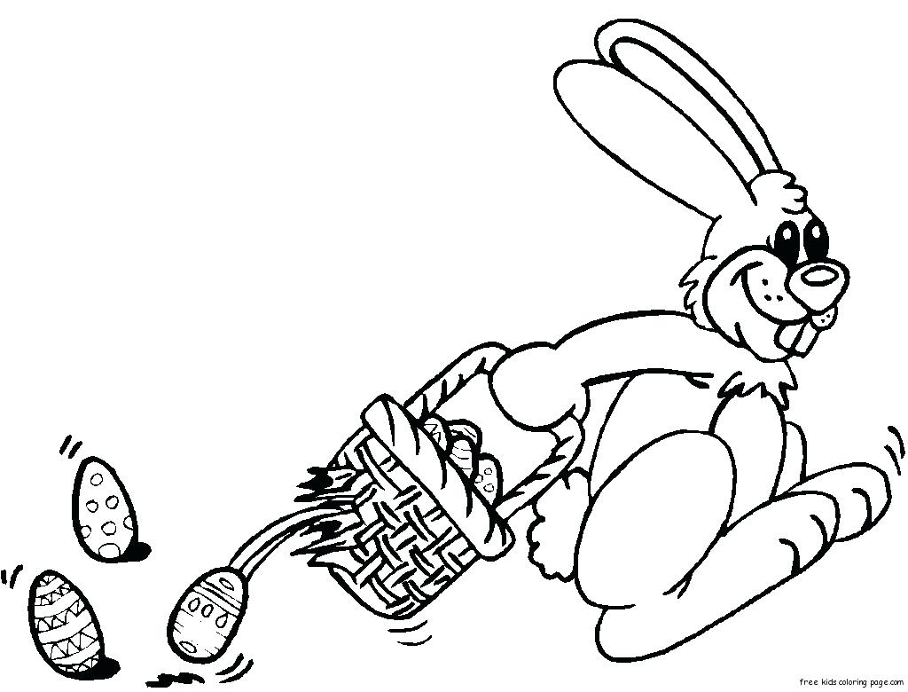 1024x780 Preschool Easter Bunny Coloring Page Realistic Rabbit Pages