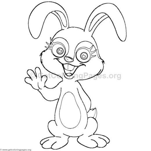 520x520 Realistic Bunny Coloring Pages