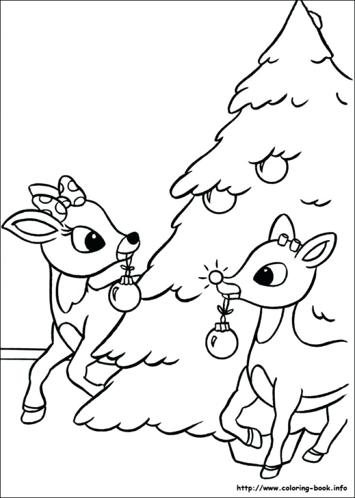 731x1024 Clarice The Reindeer Coloring Page Sizable The Red Nosed Reindeer