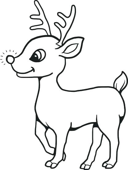 416x550 Cute Reindeer Coloring Pages