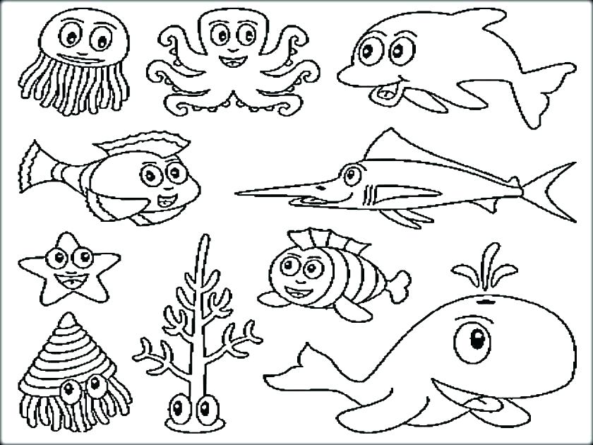 840x630 Sea Life Coloring Pages Leivancarvalhome Sea Life Coloring Pages