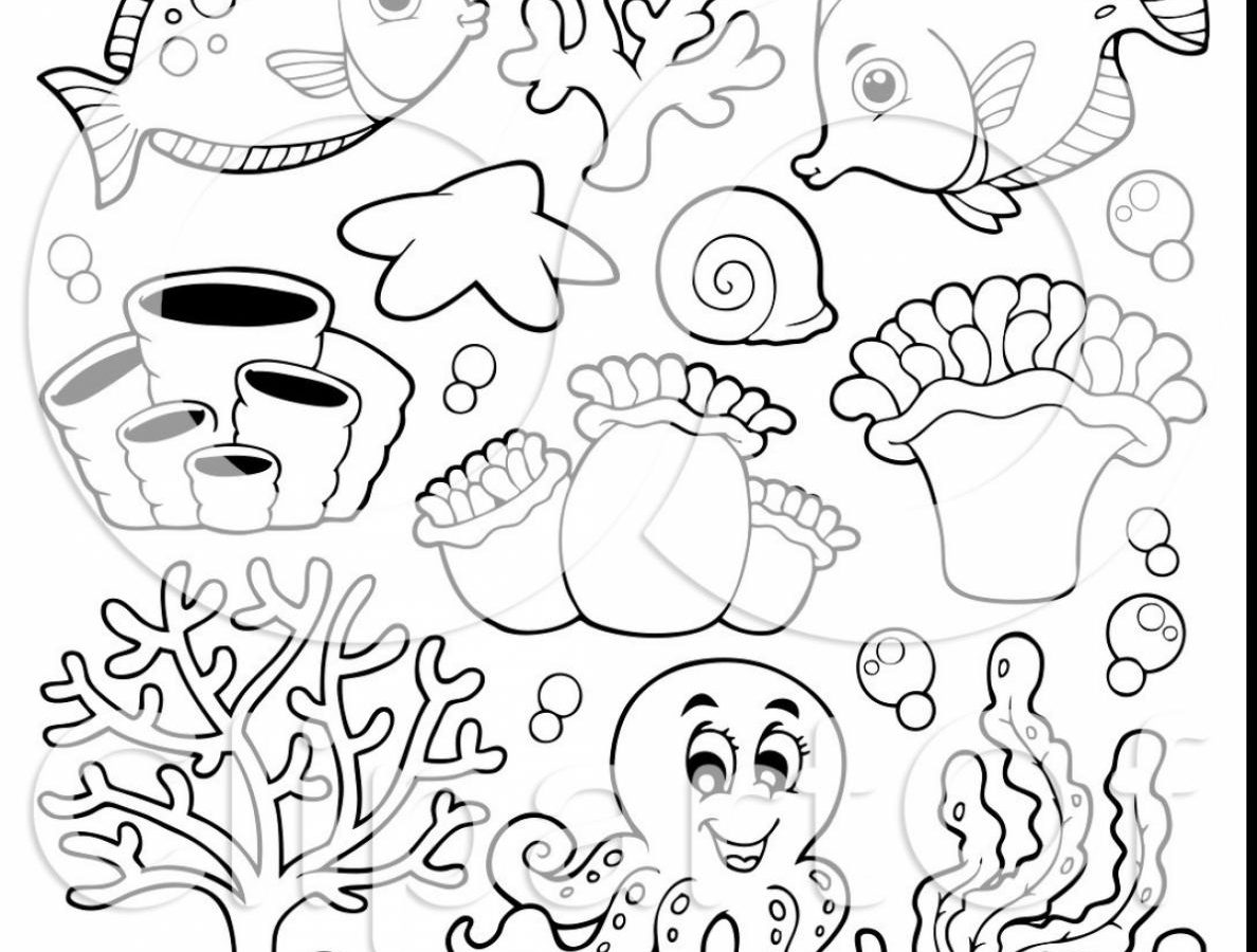 1188x900 The Cartoon Sea Animals Coloring Pages Are So Fun For Kids