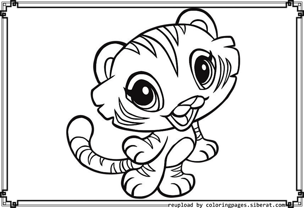 1024x700 Cute Tiger Coloring Pages