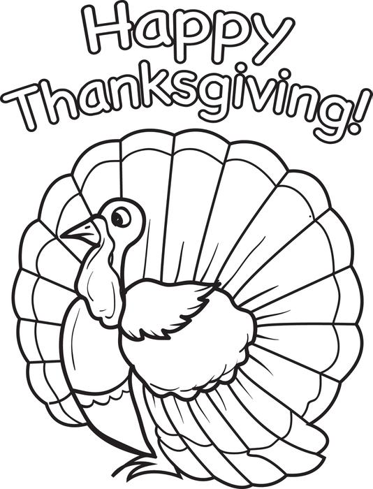 534x700 Free Printable Thanksgiving Turkey Coloring Page For Kids Free