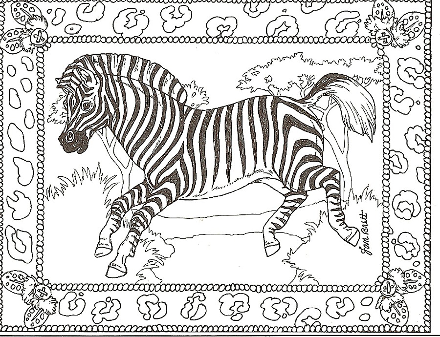 900x690 Zebra Coloring Pages
