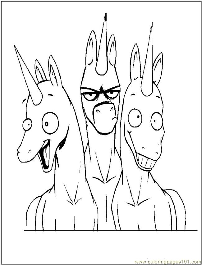 650x853 Funny Unicorns Coloring Page