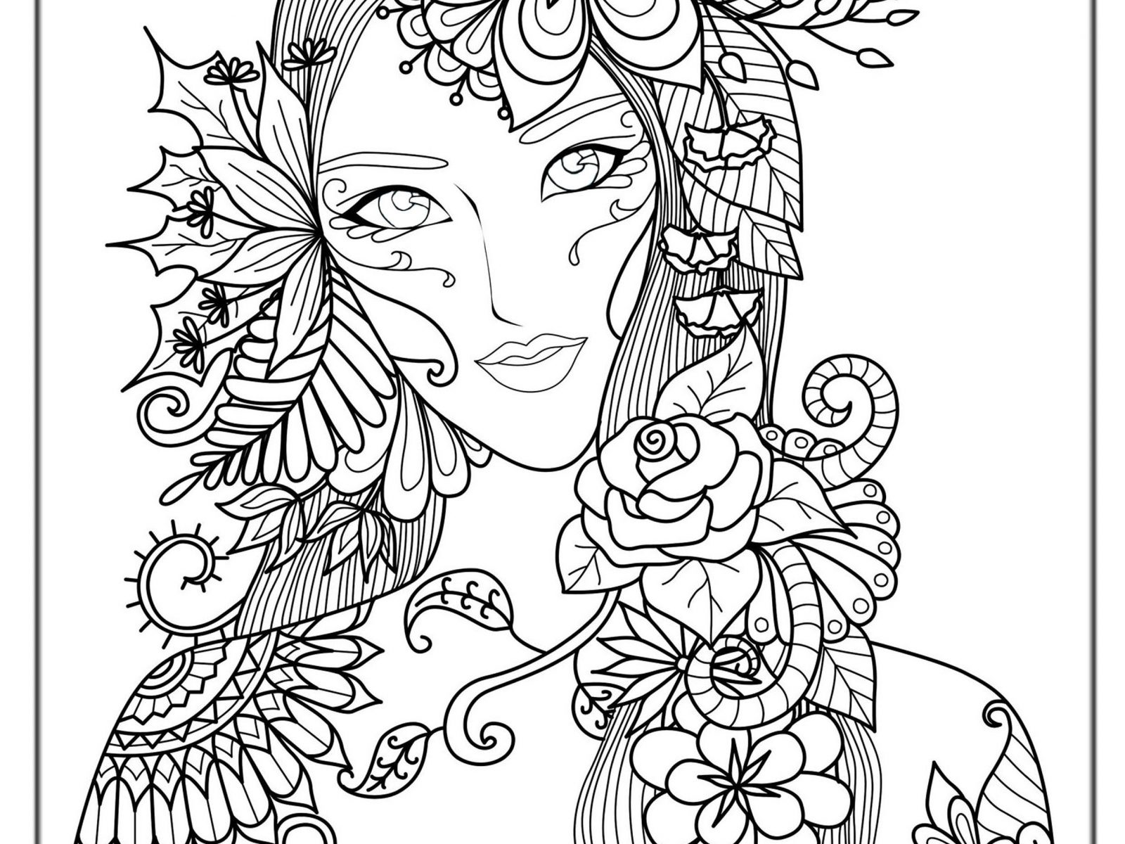 1600x1200 Free Online Hard Coloringges Christmas Adults Printable Color