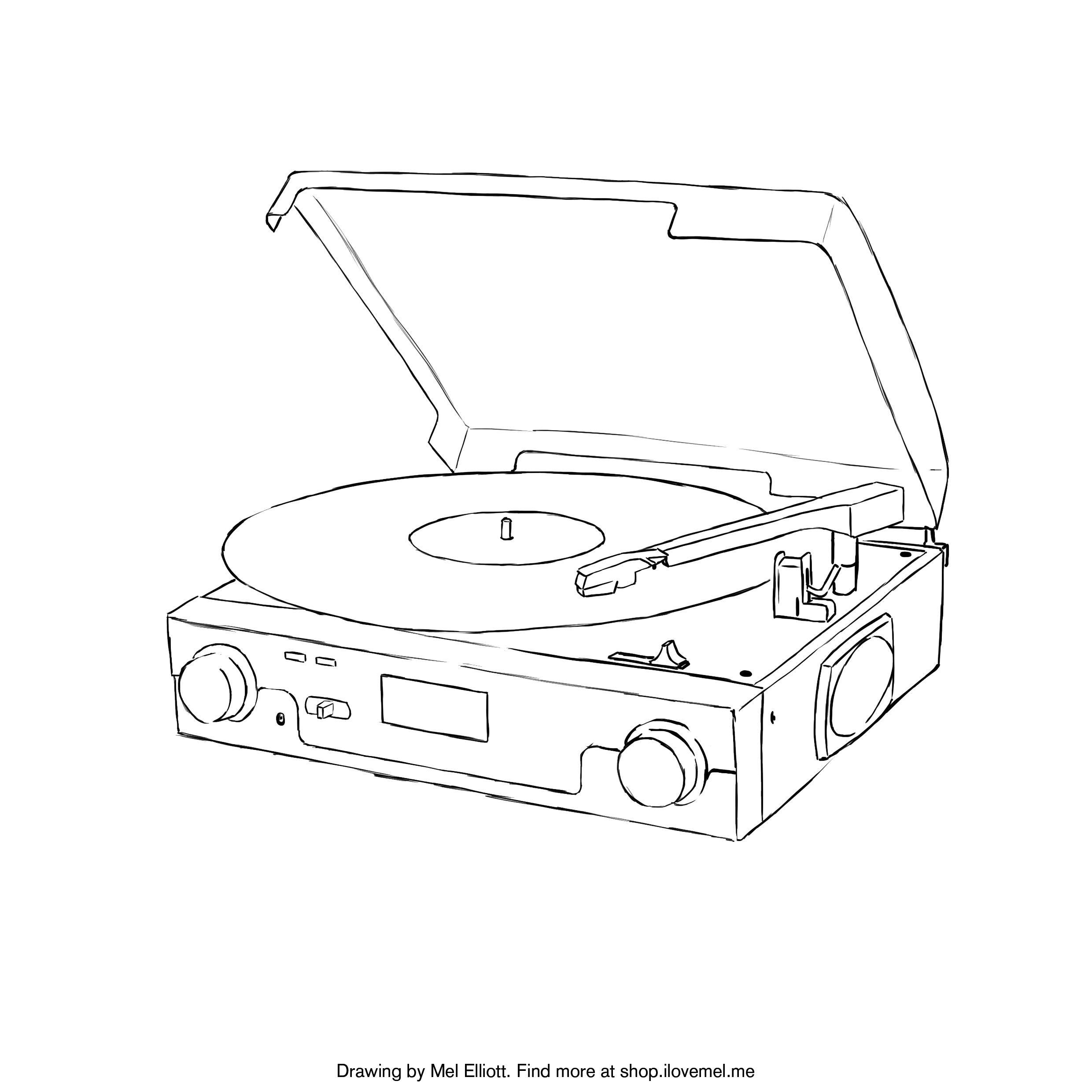 2480x2480 Record Coloring Page