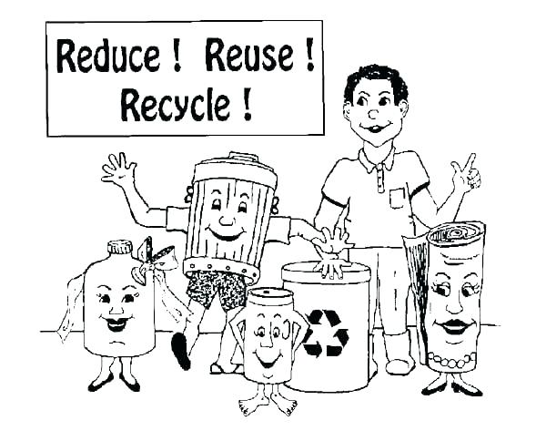 600x473 Recycling Coloring Page Recycling Coloring Pages For Kids