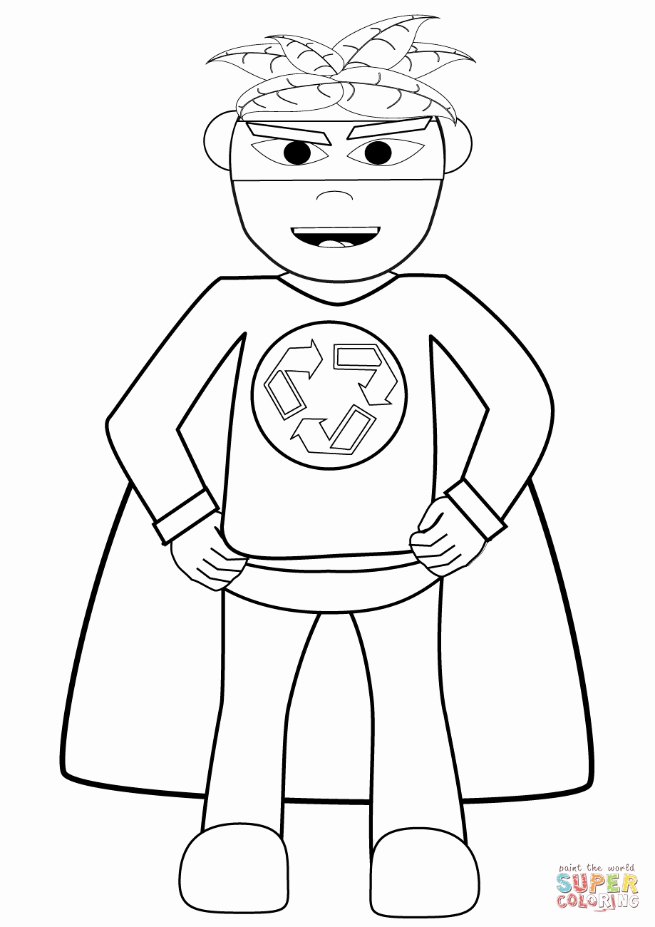 919x1300 Free Printable Superhero Coloring Sheets Beautiful Recycling