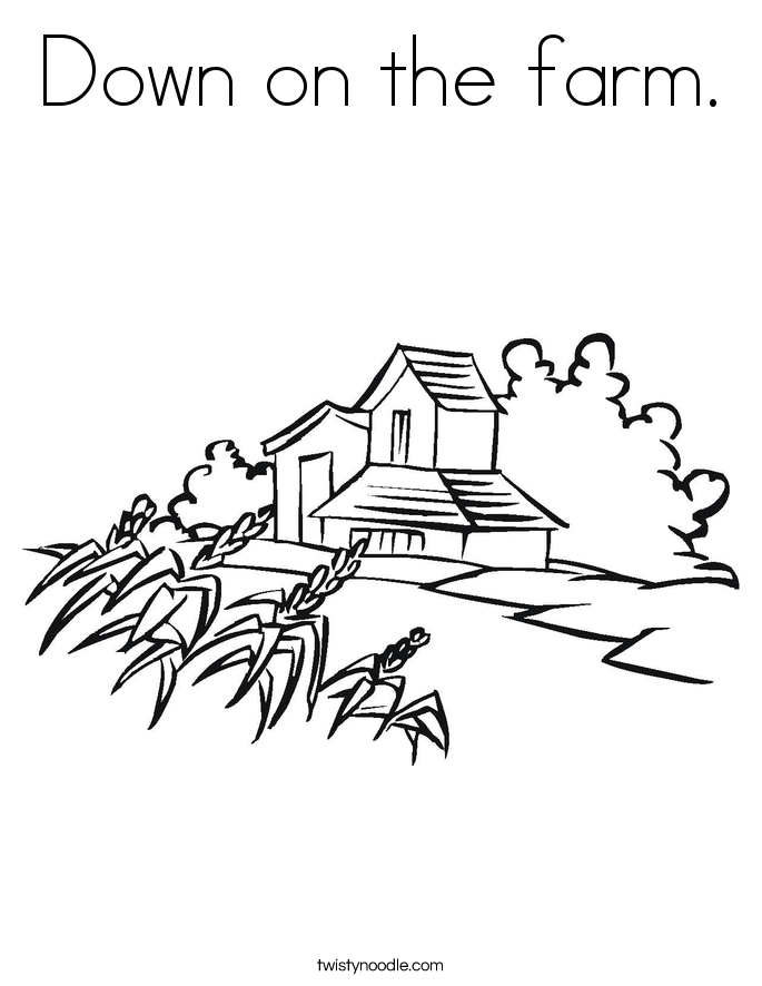 685x886 Down On The Farm Coloring Page