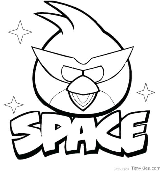 627x661 Angry Birds Space Red Bird Coloring Pages For Kids