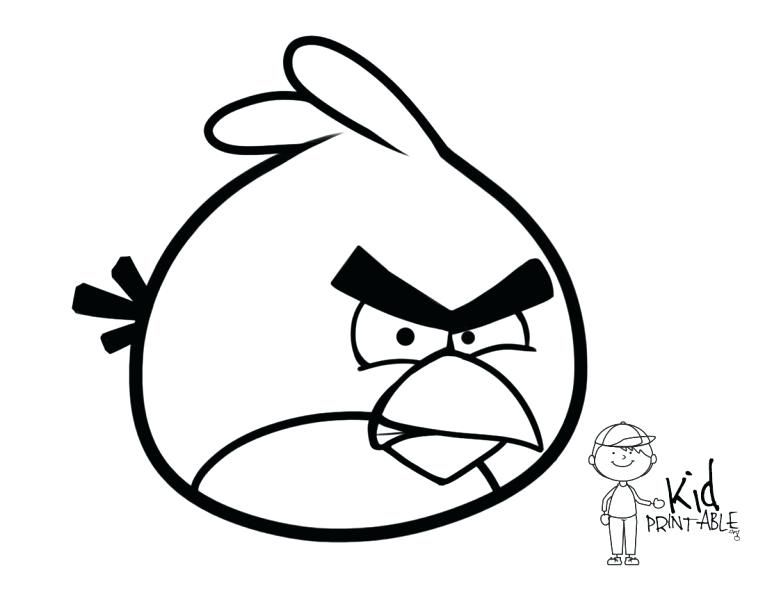 765x591 Angry Birds Coloring Pages Red Bird Red Angry Bird Coloring Page
