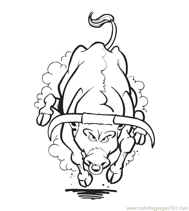 650x724 Bull Coloring Page Rodeo Coloring Pages Frosty Rodeo Clowns Free