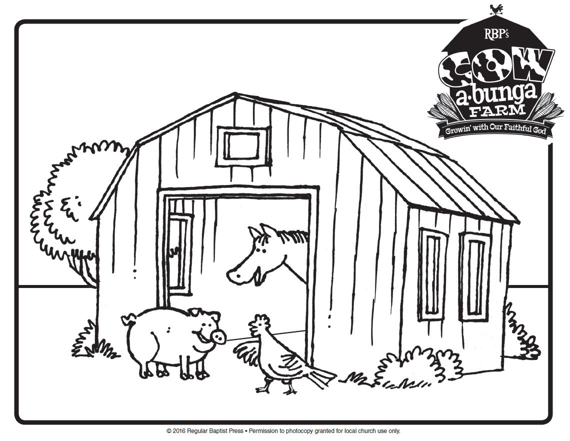 1140x882 Successful Red Barn Coloring Page Free Printab