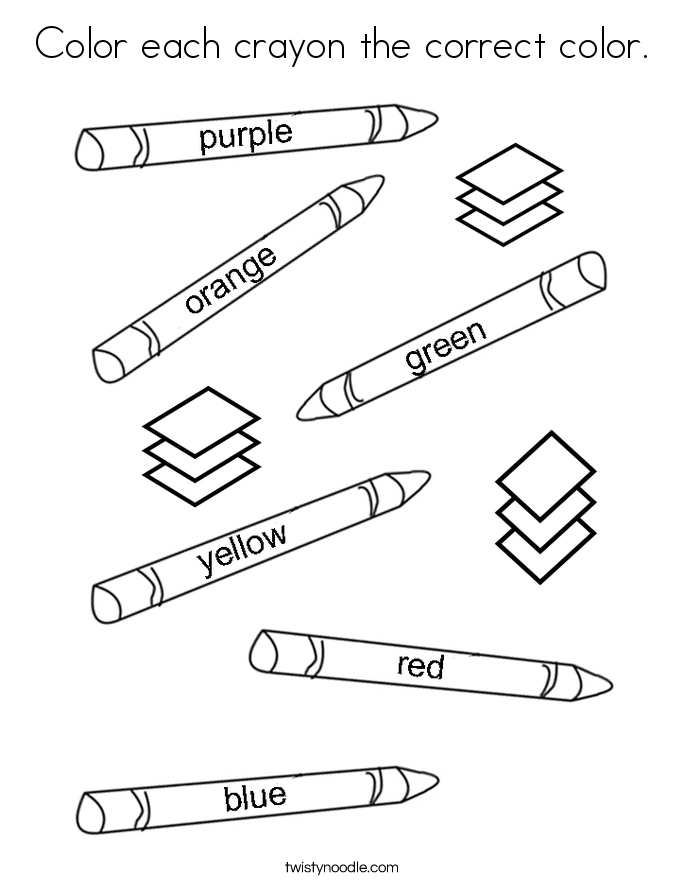 685x886 Color Each Crayon The Correct Color Coloring Page