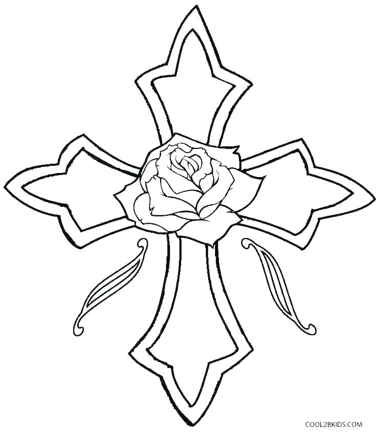 743x850 Coloring Page Cross Cross Coloring Pages Coloring Page Crossing
