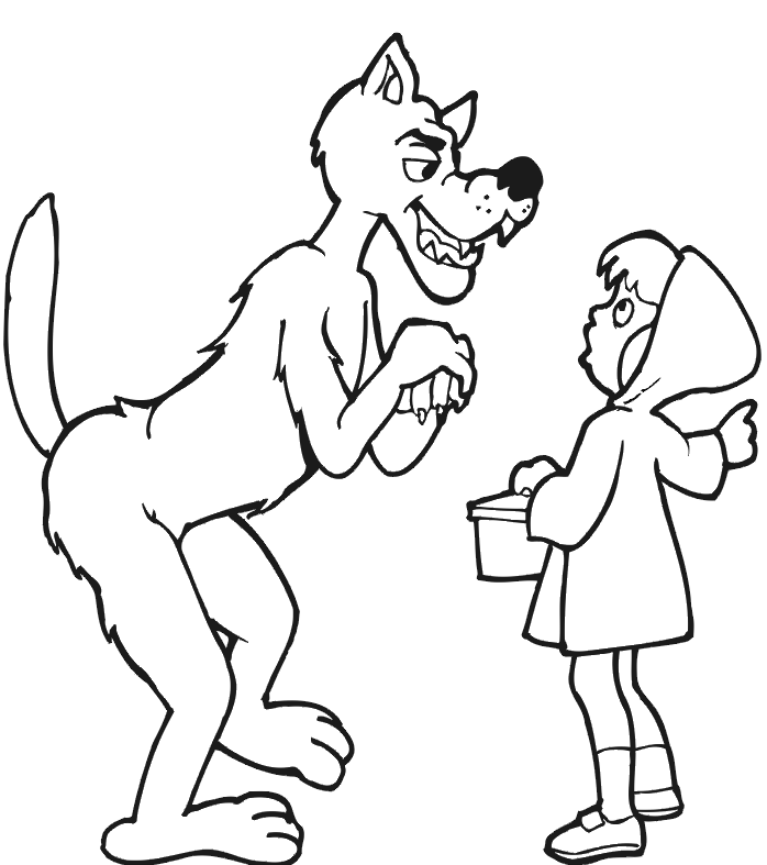698x787 Little Red Riding Hood Coloring Page Coloring Book