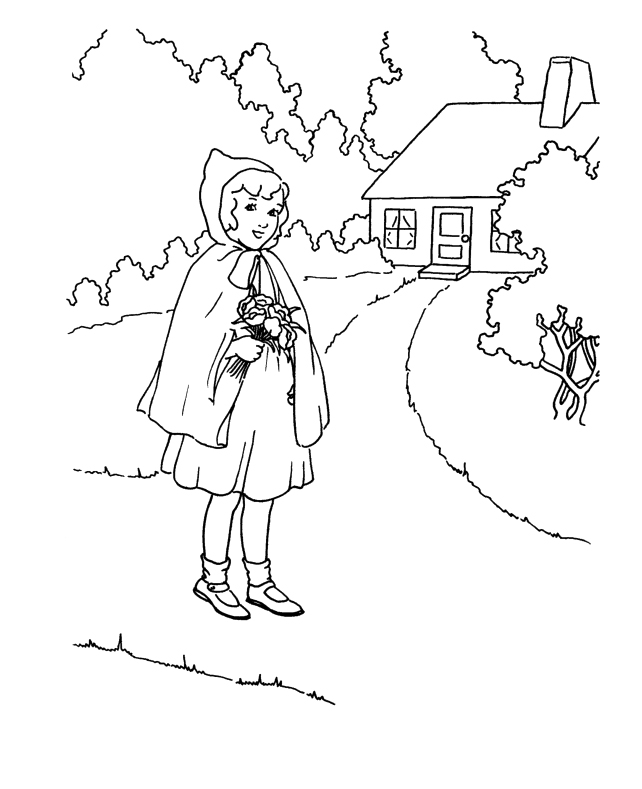 642x789 Little Red Riding Hood Coloring Pages