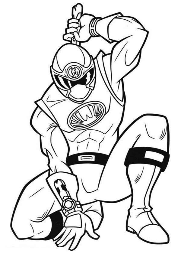600x840 Red Ranger In Power Rangers Ninja Storm Coloring Page Color Luna