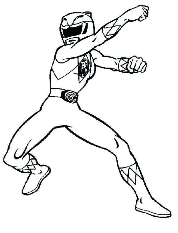 610x799 Red Power Ranger Coloring Page